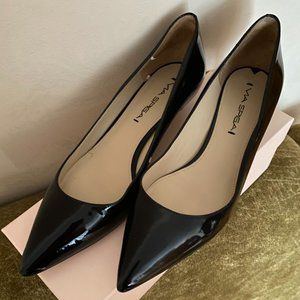 Via Spiga  Black Patent Leather Pumps